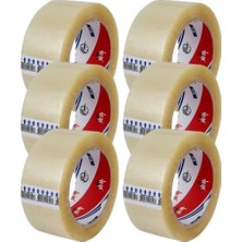 Koli Bandı 45X100 Şeffaf (Fil) En 45MM, Uzunluk Net 100 Metre, Basınca ve Gerilime Dayanıklıdır (6 Adet)