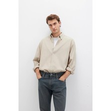 Mavi Bej (TENCEL™) Liyosel Karışımlı Gömlek 0211751-70154