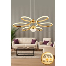Papatya Model 3 Renk Metal Salon Mutfak Oturma Yatak Odası Modern LED Sarkıt Avize