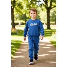 PayBuy Motivasyonel Baskılı Erkek Çocuk Örme Sweatshirt ve Eşofman Takımı Kaliteli Şık Rahat