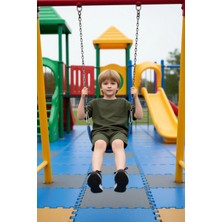 FRM Erkek Çocuk Günlük Kullanım Için Dokulu Örme Tişört ve Şort Seti Kaliteli Şık Rahat