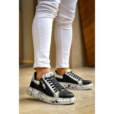 Moda Juan Kb-02  Kuback Bağcıklı Crocodile Siyah Sarı Günlük Erkek Ayakkabı