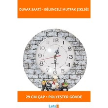 Letsii Aşçı Tasarımlı Polyester Duvar Saati 29 cm
