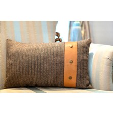 Raff House Belly Large Deri ve Kumaş Kırlent