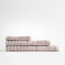 Ecocotton Maia 3'lü Havlu Seti  Organik Pamuk Inject Pudra