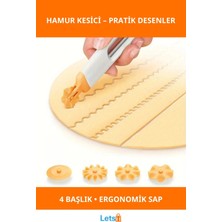 Letsii 4 Başlıklı Çok Amaçlı Hamur Kesici