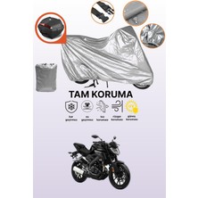 Dokaca Gri Arka Çanta Uyumlu Yamaha MT-125 Uyumlu Motor Brandası, Koruyucu Örtü