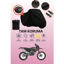 Dokaca Siyah Arka Çanta Uyumlu Asya Rx 250 Cross Uyumlu Motosiklet Brandası, Koruyucu Örtü