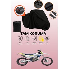 Dokaca Siyah Arka Çanta Uyumlu Husqvarna Te 250 Uyumlu Motosiklet Brandası, Koruyucu Örtü