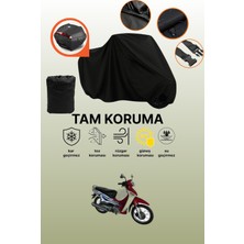 Dokaca Siyah Arka Çanta Uyumlu Yuki YK100-5 Uyumlu Motosiklet Brandası, Koruyucu Örtü