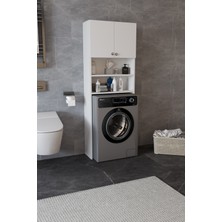 Dekorfim DF03103B Çamaşır Makinesi Üstü Düzenleyici Dolap Çamaşır Makinesi Dolabı