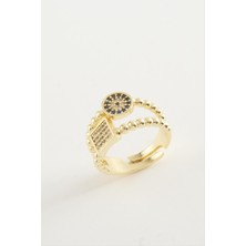 Kare Nazar Taşlı Yüzük