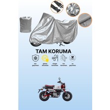 Dokaca Gri Honda Monkey 125 Uyumlu Motosiklet Brandası, Koruyucu Örtü, Motor Branda