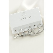 6 Adet Boru Trend Halka Küpe 1,5-2-2,5 cm