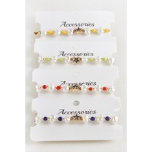 Deniz Yıldızı Boncuk Inci Makrome Ip Bileklik