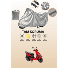Dokaca Gri Kanuni Nev 50 Uyumlu Motosiklet Brandası, Koruyucu Örtü, Motor Branda