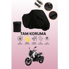 Dokaca Siyah Sym Nh x 125 Nfc Uyumlu Motor Branda, Koruyucu Örtü, Motosiklet Brandası