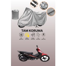 Dokaca Gri Yuki Attact 100 Uyumlu Motosiklet Brandası, Koruyucu Örtü, Motor Branda