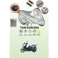 Dokaca Gri Arka Çanta Uyumlu Falcon Cmax 155 Uyumlu Motor Brandası, Koruyucu Örtü