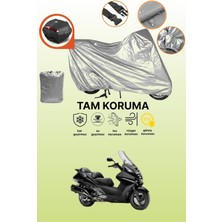 Dokaca Gri Arka Çanta Uyumlu Honda Fjs 400 Silverwing Uyumlu Motor Brandası, Koruyucu Örtü