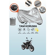 Dokaca Gri Arka Çanta Uyumlu Husqvarna Svartpilen 401 Uyumlu Motor Brandası, Koruyucu Örtü