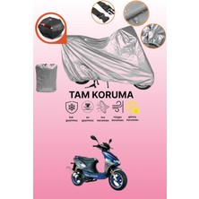 Dokaca Gri Arka Çanta Uyumlu Kanuni Hussar 125 Uyumlu Motor Brandası, Koruyucu Örtü