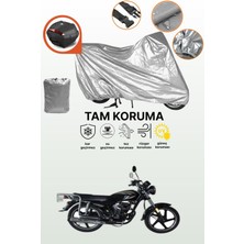 Dokaca Gri Arka Çanta Uyumlu Kral Motor KR-125-7D Uyumlu Motor Brandası, Koruyucu Örtü