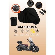 Dokaca Siyah Arka Çanta Uyumlu Kymco People S 125I Uyumlu Motosiklet Brandası, Koruyucu Örtü