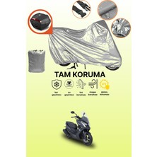 Dokaca Gri Arka Çanta Uyumlu Kymco Dink R 150 Uyumlu Motor Brandası, Koruyucu Örtü