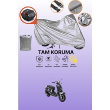 Dokaca Gri Arka Çanta Uyumlu Rks Siesta Uyumlu Motor Brandası, Koruyucu Örtü