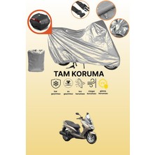 Dokaca Gri Arka Çanta Uyumlu Yamaha Majesty 125 Uyumlu Motor Brandası, Koruyucu Örtü