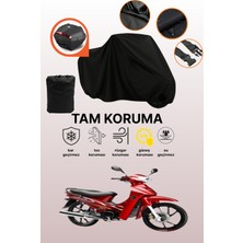 Dokaca Siyah Arka Çanta Uyumlu Bumoto/jinling Safir 100CC Uyumlu Motosiklet Brandası, Koruyucu Örtü