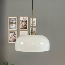 Bamyum Beyaz Rocha Metal Avize Ince Eskitme Başlık Salon Masaüstü Mutfak Tekli Avize Lamba Aydınlatma