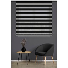 Noveva Home Zebra Stor Perde 09 Siyah Mutfak Çocuk Odası Ofis Balkon Salon Perdesi Güneşlik Perde Plaseco