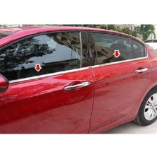 Chromeline Fiat Egea Krom Cam Çıtası 4 Parça Paslanmaz Çelik 2015-2025