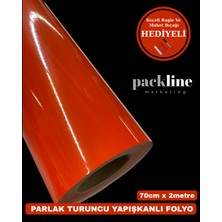 Packline Marketing Mutfak Tezgah Dolap Mobilya ve Kaplama Folyosu Parlak Turuncu 70CMX2M