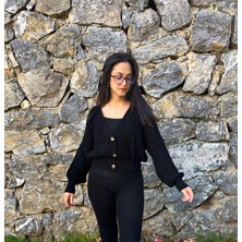 Vazıradk Düğmeli Örgü Kadın Hırka