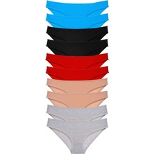 MELENERS 10 Adet Süper Eko Set Likralı Kadın Slip Külot 533