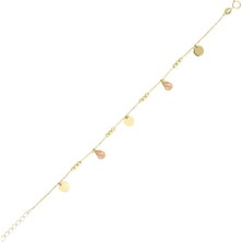 Koçak 14 Ayar Turuncu Renkli Dome Tasarım Altın Bileklik