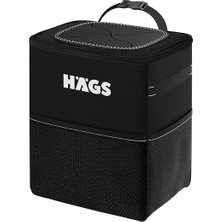 Misda Store Araç Içi Çöp Kutusu, Oto Çöp Kovası Kapaklı ve Saklama CEPLI%100 Sızdırmaz Organizer Çanta, Su Geçirmez Araba Çöp Kutusu, Çok Amaçlı Araç Içi Düzenleyici Çanta, 8 Lt - Siyah