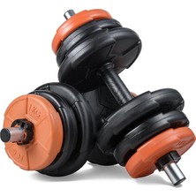21 kg Dambıl Seti Turuncu Siyah