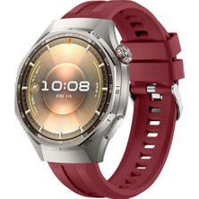 Sneezy Huawei Watch Gt6 Pro 46MM Ile Uyumlu Spor Silikon Metal Tokalı Soft Saat Kordonu