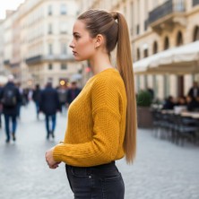 Moda Juan Fiber Sentetik Sihirli At Kuyruğu / Açık Kahverengi