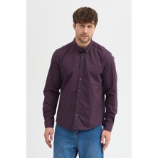 Cosplay Erkek Pitikare Melanj Desenli Regular Fit Uzun Kollu Gömlek