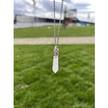 Taşmeran Ametist Uzun Çivi Doğal Taş Kolye TKY0363