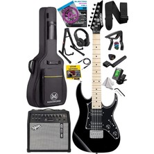 DE-150BK-50AMP Maple Klavye Hh Yüksek Kaliteli 50W Amfili Elektro Gitar Seti