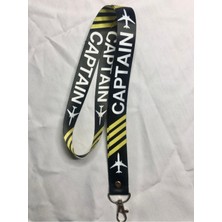 Hediyebum Kaptan-Captain-Hava Yolları Temalı Boyun Askı Ipi