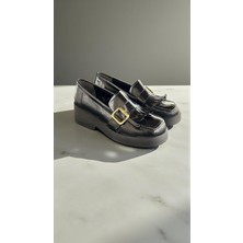 Eforia 25133 Siyah Rugan Tam Ortopedik Casual Günlük Kadın Ayakkabı