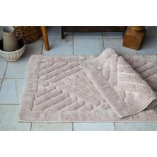 Apricitas Home Tıles Bej 2 Parça Banyo Paspası