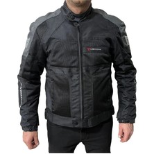 Venom Motosiklet Montu Erkek Siyah-Gri Dynamic V2 Mont 4 Mevsim Motorcu Mont